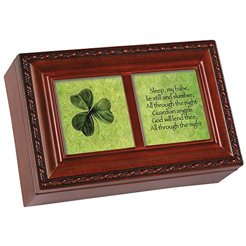 Guardian Angel Petite Woodgrain Music Box Plays "Irish Lullaby"