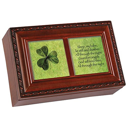 Guardian Angel Petite Woodgrain Music Box Plays "Irish Lullaby"