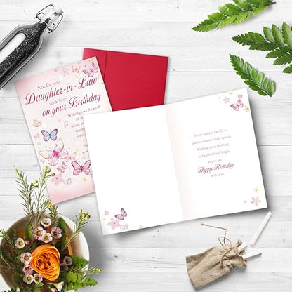 Funny & Heartfelt Birthday Card for Daughter-in-Law - Wonderful Greetings from Mother-in-Law, Birthday Wishes for Family - color: Daughter-in-Law