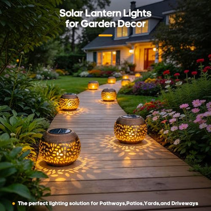 JMEXSUSS Solar Lanterns Outdoor Waterproof, Outdoor Lanterns for Porch - size: Copper 1 Pack