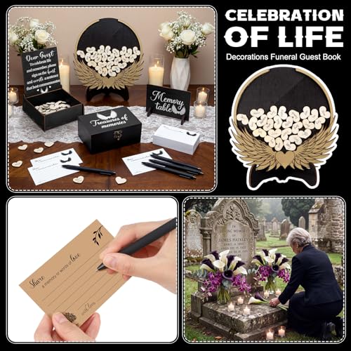 Amyhill Celebration of Life Favors Memory Guest Book, Wing, Brown - style: Wing