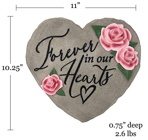 Spoontiques 13221 Forever in Our Hearts Stepping Stone, Pink - style: Forever in Our Hearts