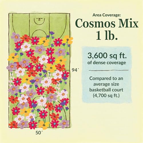 Ferry-Morse Bulk Cosmos Seed Mix, 68,000+, 1 lb - color: Cosmos