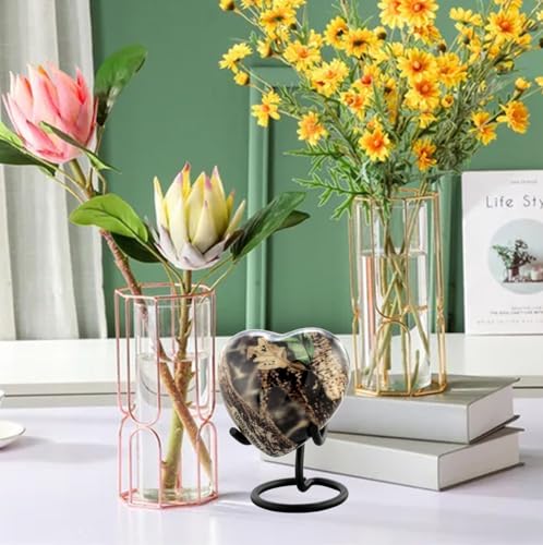 UrbanWoods Camouflage Heart Keepsake Urn for Ashes - Handcrafted Forest Memorial With Display Stand, Premium Case & Bag - Hunting Mini Urn