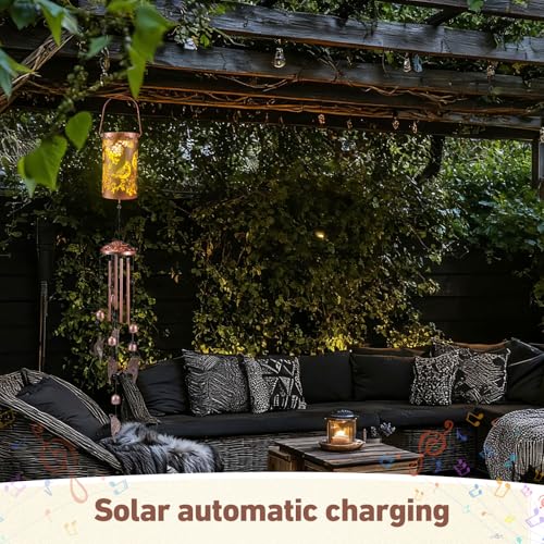 Retisee Cardinal Solar Wind Chimes Outdoor Metal Red Bird Gifts Solar Light Windchimes Outside Indoors Christmas Decoration Birthday Gift for Home Lawn Porch Patio Garden Yard - style: Cardinal