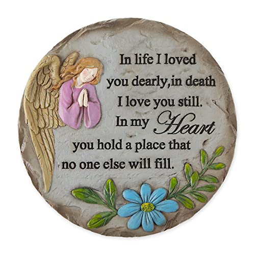 DII Memorial Stepping Stone Collection, Cement, in Life I Loved, 9.75 Diameter - color: In Life I Loved
