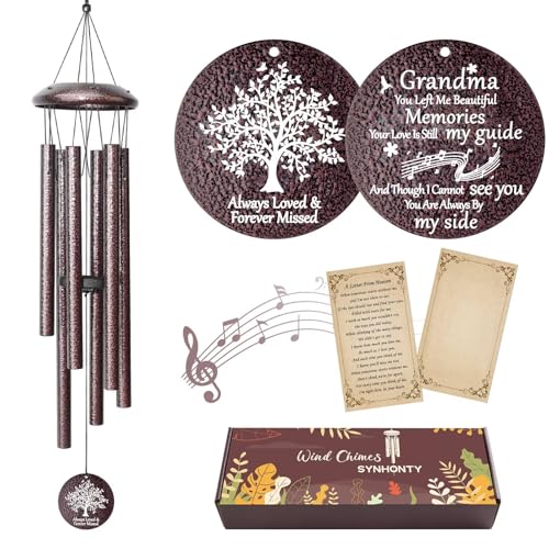 Memorial Gifts for Loss of Grandmother, 25''Memorial Wind Chimes for Loss of Grandma,Sympathy Gifts for Loss of Grandmother, Bereavement, Condolence, Remembrance Gifts,Windchimes in Memory of Grandma - size: Grandma