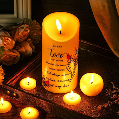 Gerrii Flameless Cardinal Memorial Sympathy Candle LED Battery,Simple Style - style: Simple Style