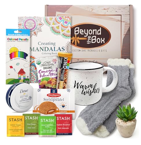 GET WELL SOON Gift basket for women CARE PACKAGE variety box w/snacks After Surgery or Injury Speedy Recovery, feel better soon gift, cancer, hospital w/Self Care Stress Relief Gift, Encouragement
