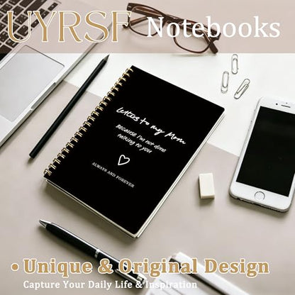 Mom Memorial Gifts Notebook Journal 5.5x8.3, Letters to My Mom Hardcover Notebook for Note Taking, Loss of Mother Sympathy Gifts, Bereavement Gift Journals for Writing - color: Letters Mom1