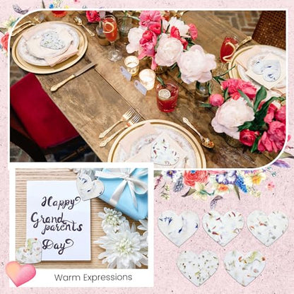 Dunzoom 50 Pcs Plantable Seed Paper Tags Wildflower,Heart - style: Heart
