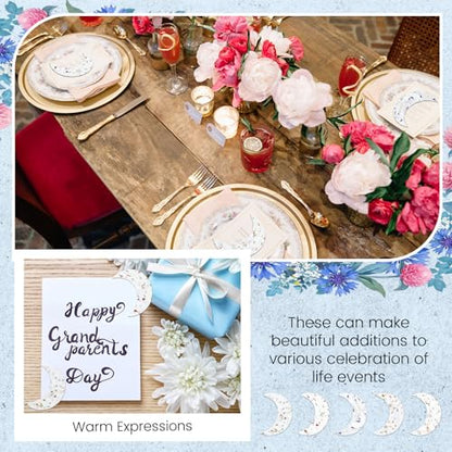 Dunzoom 50 Pcs Plantable Seed Paper Tags Wildflower,Moon - style: Moon