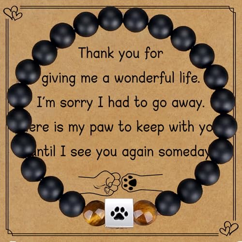 Dog Memorial Gifts for Loss of Dogs Pet Memorial Bracelet Keepsake Jewelry | Pet Memorial Sympathy Gifts for Dogs Cats, Pet Loss Remembrance Bereavement Passing Away Gift for Dog Cat Owner