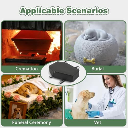 Pet Casket, Dog Casket, Casket for Dogs Burial, Pet Burial Box, Pet Burial Bag, Dog Coffin, Pet Caskets for Dogs, Cat Coffin for a Gentle Goodbye, Eco Friendly Dog Casket for Burial and Cremation(S) - size: S