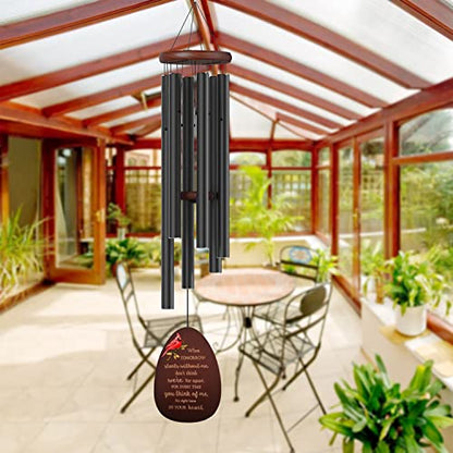 Suntimber Cardinal Memorial Wind Chimes for Loss of Loved One Sympathy Gift | 35" Windchimes In Memory of a Loved One like Mother Father,Cardinal Sympathy Gifts Basket for Bereavement,Condolence,Funeral - size: 35 Inch Cardinal