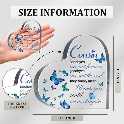 Sympathy Memorial Gifts for Loss of Cousin, Loss of Cousin Sympathy Gifts, Bereavement Condolences Grief Gifts, Funeral Memorial Decor Sign, Remembrance Plaque for Loss Cousin - style: Cousin