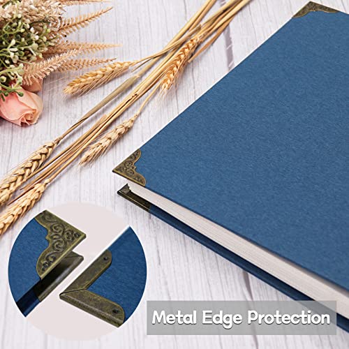 Vienrose 3 Rings Self Adhesive Photo Album 20 Sheets/40 Pages Blue | Hardcover, DIY Scrapbooking Kit, Paper Scrapbook, Lover Friends Kids Wedding - color: Blue, size: 9'' x 10.6''40Pages