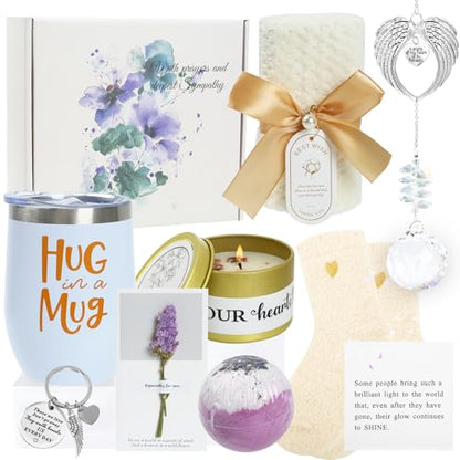Sympathy Gift Baskets Sympathy Gifts for Loss of Loved One, LIKEYO Condolences Basket for Loss, Thoughtful Bereavement Ideas Care Package with Comforting Items for Grieving Women Mom Friend Father
