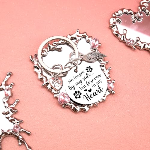 Dog Memorial Gifts for Loss of Dog Pet Memorial Keychain | Loss of Dog Sympathy Gifts Remembrance Passing Away Bereavement Gifts No Longer By My Side