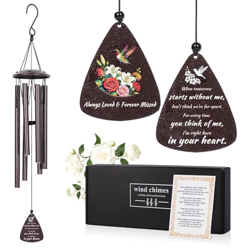 32" Hummingbird Memorial Wind Chimes for Loss of Loved One, Memorial Sympathy Gifts for Loss of Loved One, Hummingbird Bereavement Gift for Loss of Loved One, Memorial Windchimes Gifts - color: Hummingbird Memorial