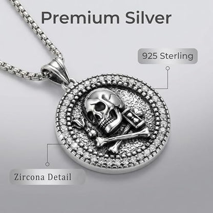 925 Sterling Silver Patron Saint Necklace Amulet Miraculous Medal Pendant Jewelry for Men Women with Friendship Talisman Travel Inspirational Gifts - color: black-K