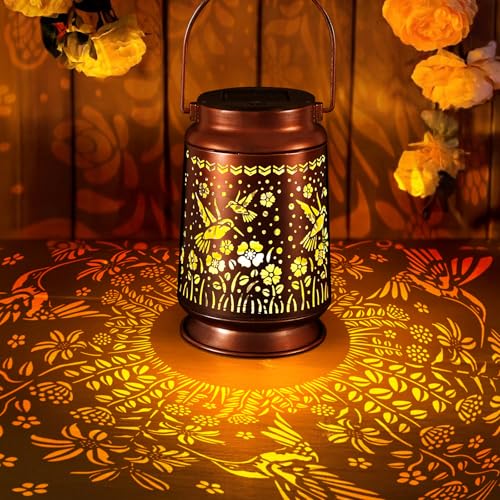 Solar Lanterns Outdoor Waterproof Gifts for Women Grandma Gifts - style: Hummingbird