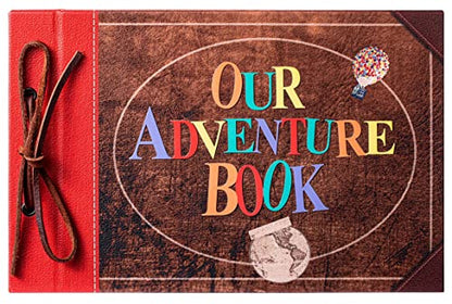 Scrapbook Photo Album Our Adventure Book Embossed Hard Cover - color: Leather Adventure Book