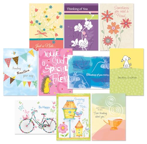Current Friendship Thinking of You Cards with Envelopes - Assortment of 20 Greeting Cards, 10 Designs, Large 5" x 7" Thinking of You Cards for Women - style: Friendship Value Pack II