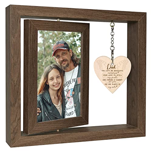 EYITUPC Rotating Dad Memorial Wood Frame Loss of Father Sympathy Gift - color: Dad