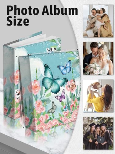 Photo Album 4x6, 56 Pockets Small Picture Book Butterfly - color: Butterfly