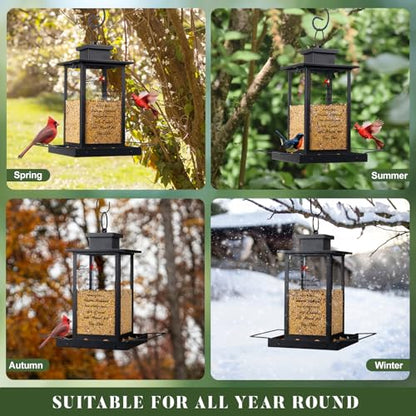 Memorial Cardinal Bird Feeder, Sympathy Gifts for Loss of Loved One | Bereavement Grief Gifts for Women Loss of Mom Mother Dad Father, Miscarriage Remembrance Funera, Pet Loss Sympathy Gift