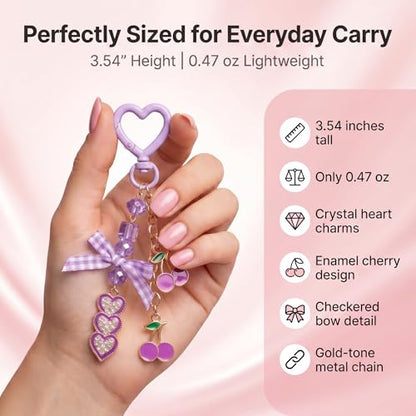 YOJO Pocket Hug Keychain, Love Keychain with Positive Affirmation Card, Emotional Support, Inspirational Gift - color: Diamond Purple