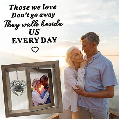 Memorial Picture Frame 4X6, Sympathy Photo Frame for Loss of Loved One Gifts, Bereavement Frame for Picture with Angel Wings, Condolence Remembrance Grieving Gifts for Loss of Mom Dad - size: Sympathy Photo Frame