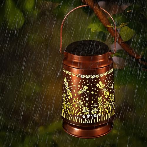 Solar Lanterns Outdoor Waterproof Gifts for Women Grandma Gifts - style: Dragonfly