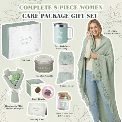 Get Well Soon Gifts for Women Care Package After Surgery Recovery Self Care | Get Well Gift Basket for Women Relaxing Comfort Birthday Gifts Feel Better for Mom Friend Teacher Coworker