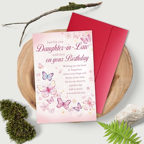 Funny & Heartfelt Birthday Card for Daughter-in-Law - Wonderful Greetings from Mother-in-Law, Birthday Wishes for Family - color: Daughter-in-Law