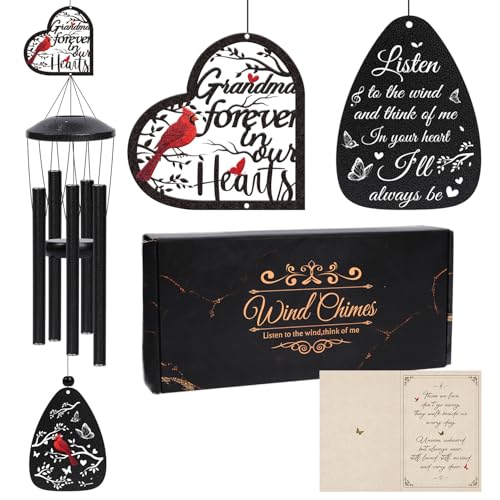 Sympathy Gifts for Loss of Grandma - Memorial Wind Chimes for Loss of Grandmother Sympathy Bereavement Gift in Memory of Grandma Grandmother Memorial Wind Chimes for Outdoor Garden Patio Home Décor - color: Lossof Grandma