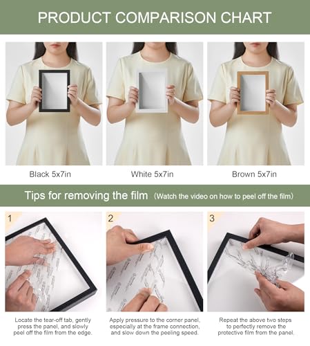 5x7 Small Shadow Box Frame with Thickened Acrylic Panel & Pins - color: Wood Color+foam Back+foam Packaging, size: 5x7