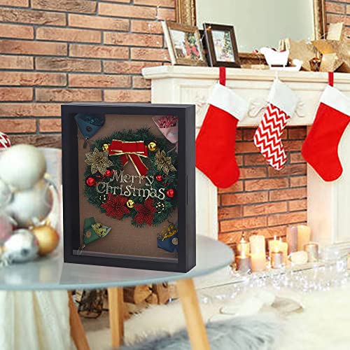 Large Shadow Box 16x20 Extra Deep Shadow Boxes Display Cases, Front Opening Shadow Boxes Bulk with Magnetic Door for Wedding Military Jersey Pet Memorial Ticket Stub Keepsakes - Black | Solid Wood; 16x20-Inch Display; 4-Inch External Depth; Magnetic Front