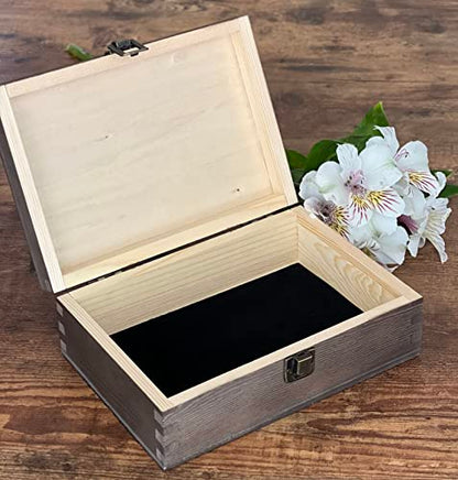 Adventure Awaits Dark Walnut Wooden Keepsake Box - 8.5x6x3in, Elegant Memory Box, Ideal Gift for Travelers and Couples, Spacious & Durable, Unique Christmas gift - color: Design 6