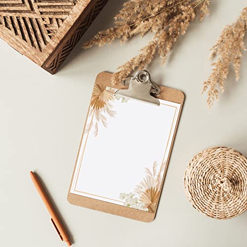 Teling 48 Sheets Decorative Printer Paper Writing Scrapbook Wedding Program Paper 8.27 x 10.6 Inches Greenery Flower Border Writing for Drawing Office Thank Greeting Stationery Supplies(Reed) - style: Reed