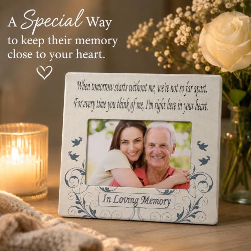 Memorial Picture Frame - Custom - "When Tomorrow Starts Without Me " - Tribute to the Loss of a Loved One - Design Goes with Any Décor - Keepsake Picture Frame - Measures 8" x 7.25" - size: Customized