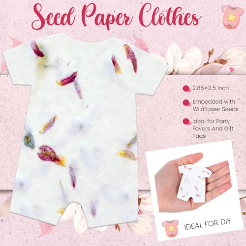 Dunzoom 50 Pcs Plantable Seed Paper Tags Wildflower,Bodysuit - style: Bodysuit