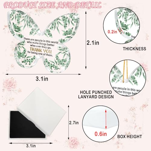 Appreciation Gift, Butterfly Wall Art Thank You for Making Things Better Acrylic Plaque, Mentor/Teacher/Nurse Recognition Present with Gift Box - color: Them