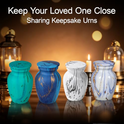 Small Keepsake Cremation Urns for Human Ashes, Memorial Urns, Mixed Color - color: Mixed