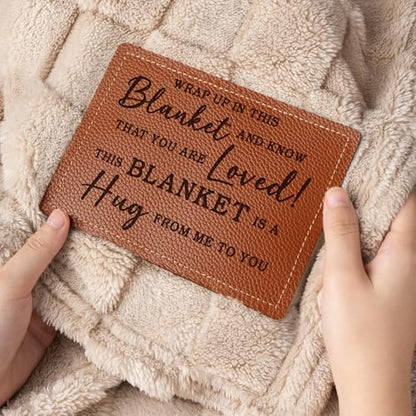 Get Well Gifts for Women Men - Checkered Soft Cotton Fleece Throw Blanket, Hug Blanket with Inspirational Words, Thinking of You/After Surgery/Healing Gifts for Women, Friends, Coworkers, 50" x 60"