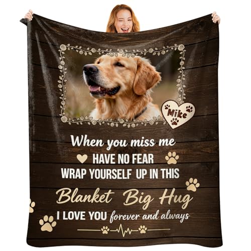 Custom Memorial Blanket with Photo, Personalized in Loving Memory Throw for Loss of Loved One, Made in USA, Customized Sympathy Bereavement Remembrance Grieving Blanket for Loss One (Design 04) - color: Design 04