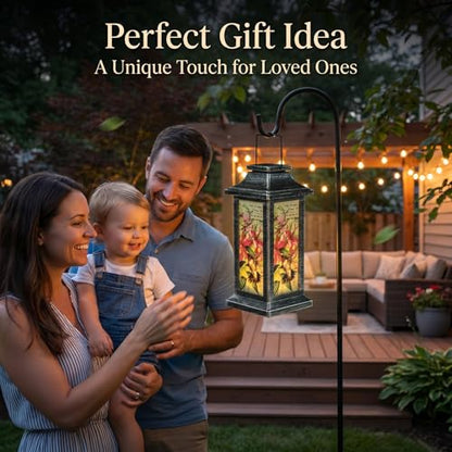 Topadorn Hummingbird Solar Lantern Outdoor Hanging Light - style: Hummingbird