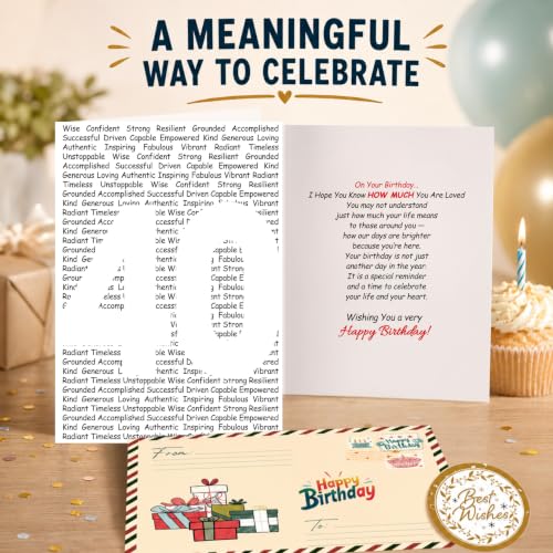 40th Birthday Card, 40th Birthday Cards for Women Men with Seal and Envelope, 40 Birthdayy Cards for Him Her Mom Dad Friend Sister Brother Husband Wife - color: 40th