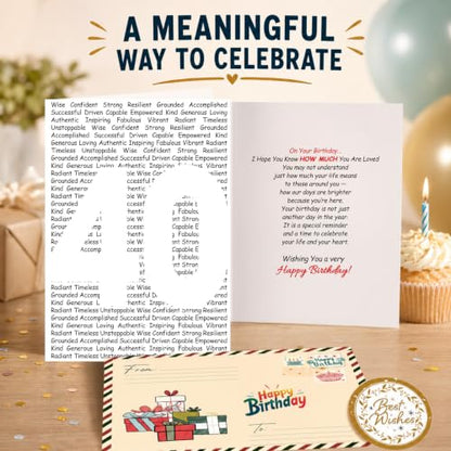 40th Birthday Card, 40th Birthday Cards for Women Men with Seal and Envelope, 40 Birthdayy Cards for Him Her Mom Dad Friend Sister Brother Husband Wife - color: 40th
